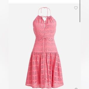 J Crew Anguilla mini halter dress in eyelet